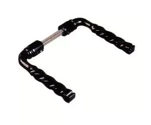 BEQUILLE DOUBLE ALU TORSADEE CARRE 7x95mm